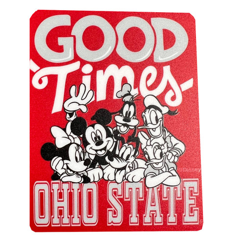 Ohio State Disney Good Times Sticker. 3 1/3"x 4"