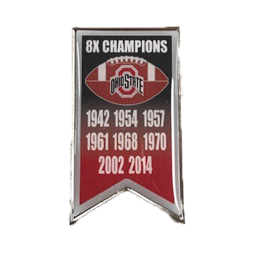 National Championship Banner Label Pin