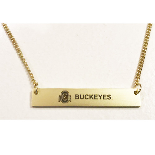 Ohio State Gold Bar Necklace
