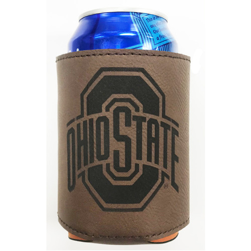 Brown Leather-Like Koozie