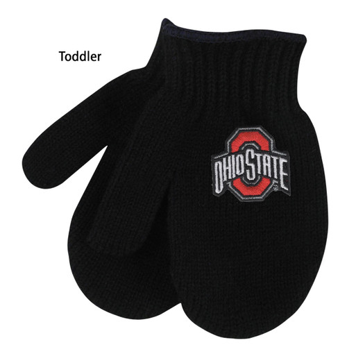 Black Toddler Ohio State Mittens