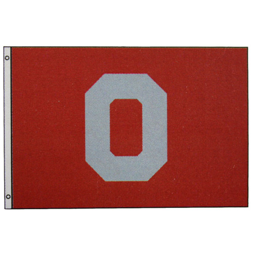 Red 3 X 5 Block O Flag