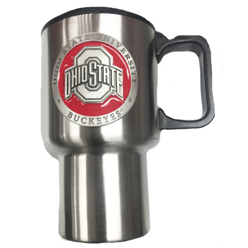 14 oz Stainless Steel Travel Mug with Pewter Logo