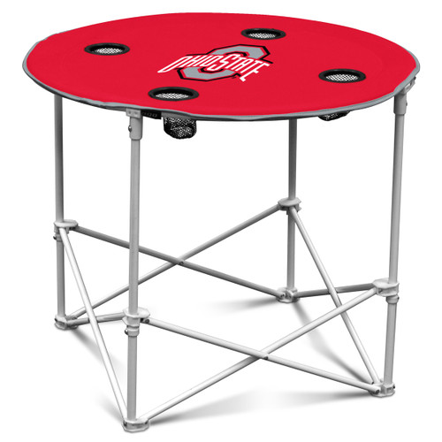Round Folding Table with Cup Holders