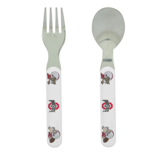 Ohio State Fork and Spoon Set.  BPA Free. Ages 12months and Up