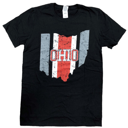 Black Helmet Stripe State Tee