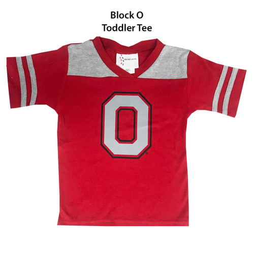 Red & Gray Toddler Block O Tee