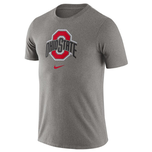 Gray Short Sleeve 100% Cotton Tee With Logo