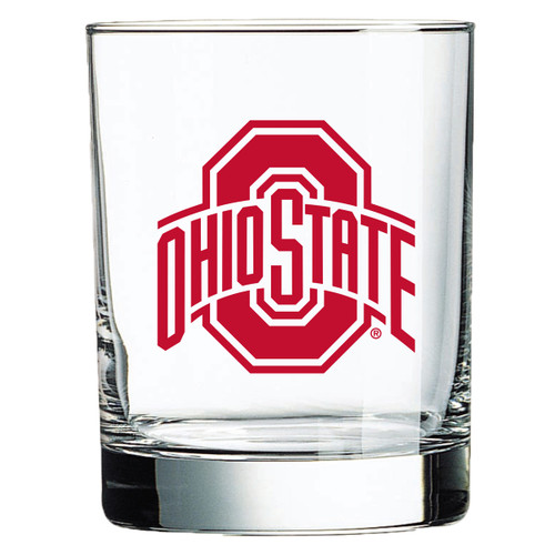 Ohio State Logo 14oz Rocks Glass