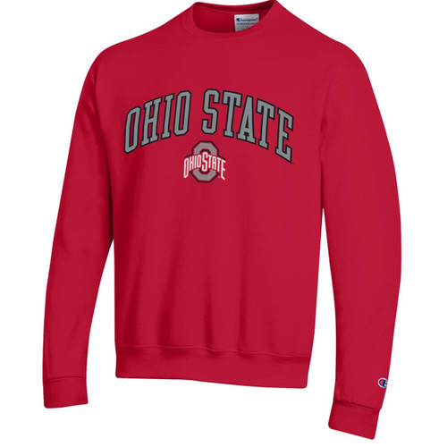 Red Crew with Applique Ohio State and Logo