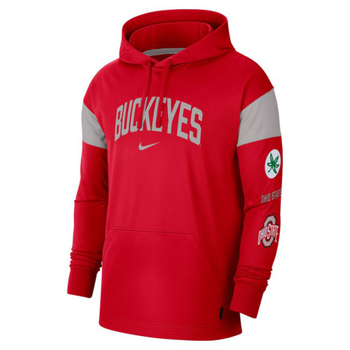 Ohio State Nike Red Jersey Hooded Top
