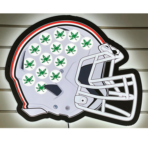 Ohio State LED Helmet Wall Art