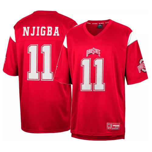 Ohio State Red #11 Njugba Jersey