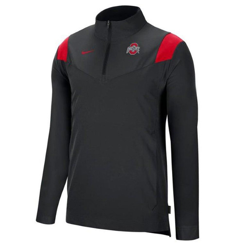 Ohio State Nike Black Lightweight 1/4 Zip Coachaes Jacket