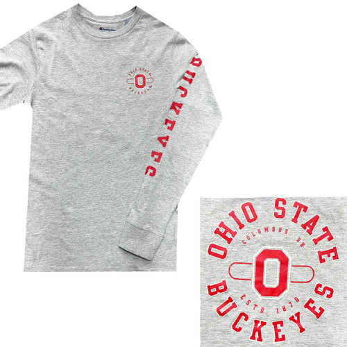 Ohio State Steel Long Sleeve w/Triple Logo.