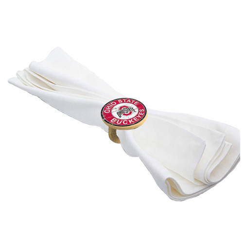 Ohio State Wooden Circle Napkin Ring