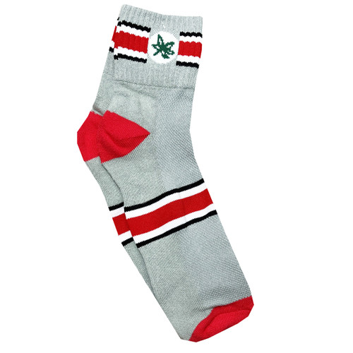 Ohio State Helmet Stripe Low Cut Sock.