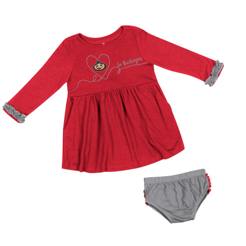 Ohio State Infant Dress and Bloomer Set