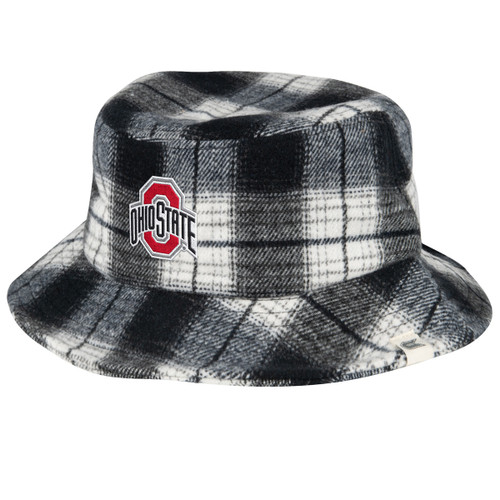 Ohio State Women's Black/White Flannel Plaid Bucket Hat