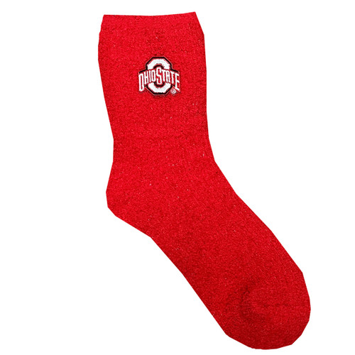 Ohio State Red Cozy Fuzzy Sock.