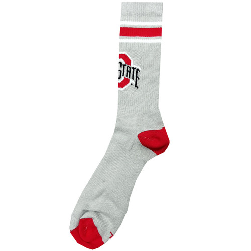 Gray Throwback Tube Sock