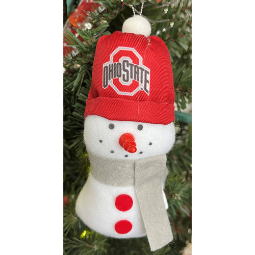 Ohio State Plush Snowman Ornament.