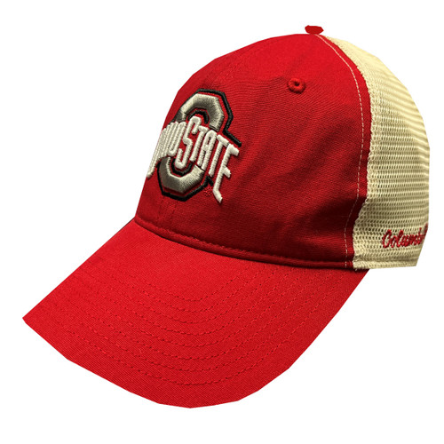 Ohio State Red Athletic Logo Snap Back Trucker Hat