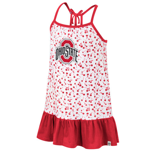 Ohio State Toddler Floral Sleevless Dress.