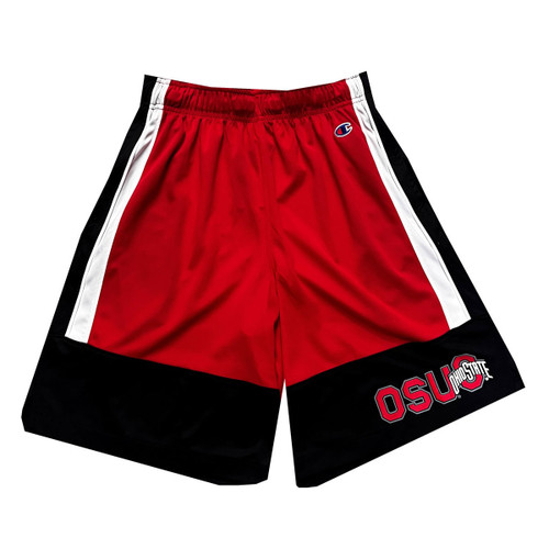 Ohio State Men's Red Color Block OSU Shorts w/Pockets.