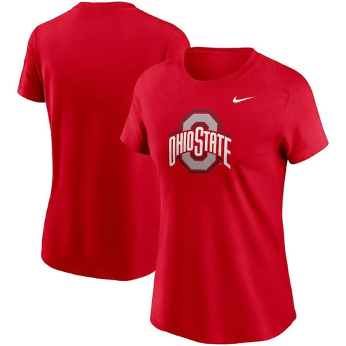 Ohio State Nike Red Women's Logo Tee.