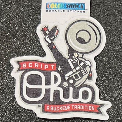 Ohio State Durable Tuba Player Sticker.