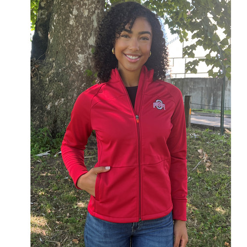 Ohio State Charles River Red New Englander Full Zip Jacket