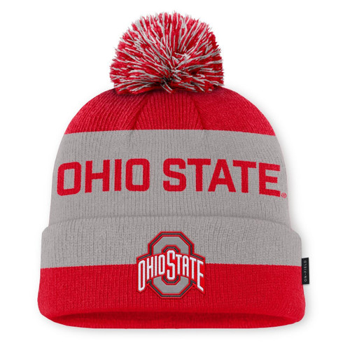 Ohio State Nike Red/Gray Cuff and Pom