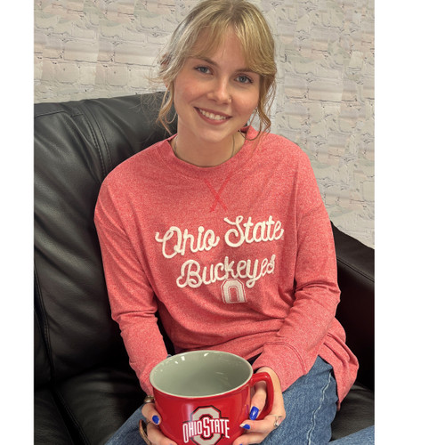 Ohio State Women's Red Super Softer Rigor Long Sleeve.