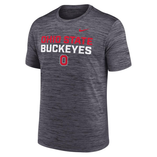 Ohio State Nike DriFit Black Velocity Center Stack Tee.