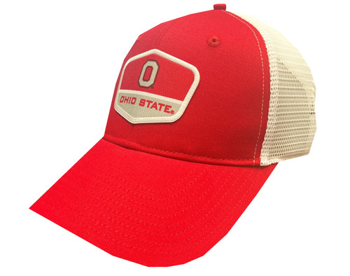 Ohio State Red/White Trucker Snap Back Patch Cap