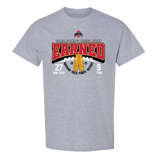 2025 Commemorative Gold Pants T-Shirt With Score