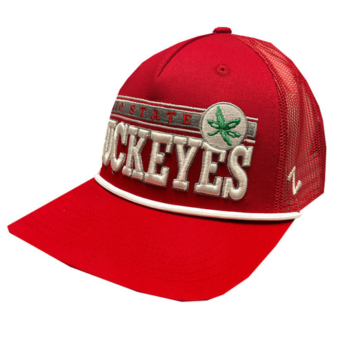 Ohio State Zephyr Red Trucker 3D Trace Snap Back