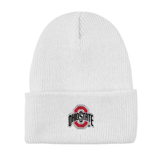 Ohio State Infant White Knit Hat