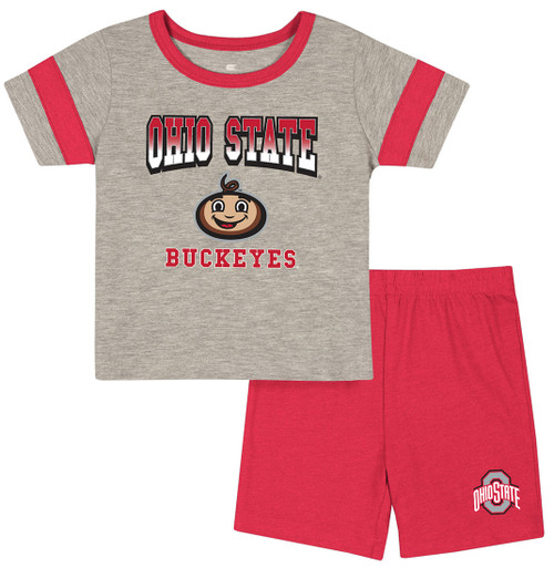 Ohio State Colosseum Infant Top and Short Set.