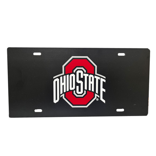 Ohio State Black License Plate