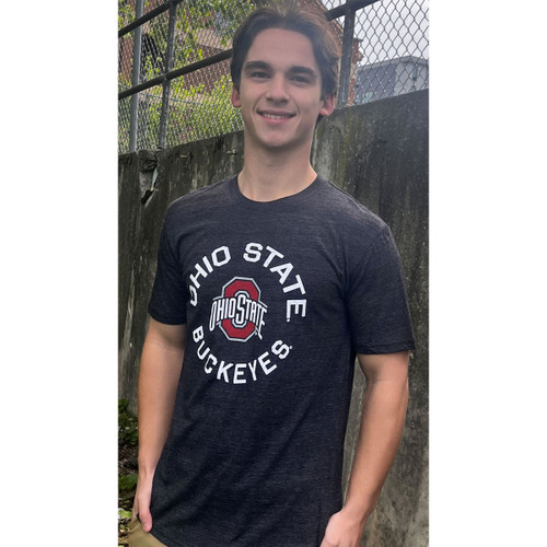 Ohio State Blue 84 Black Throwback Tee.