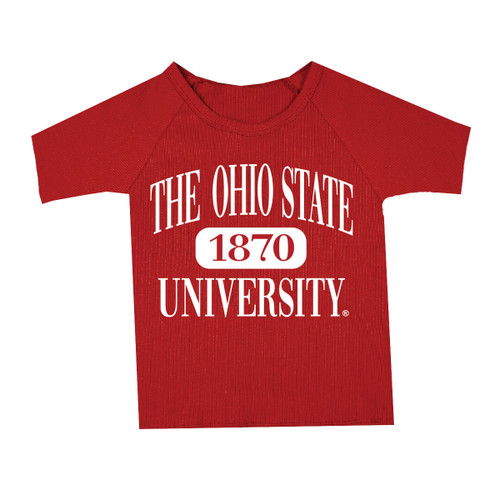 Ohio State Blue 84 Women's Red Baby Tee.
