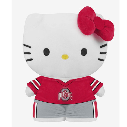 Ohio State 10" Plush Hello Kitty Standable Doll