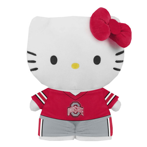 Ohio State 10" Plush Hello Kitty Standable Doll