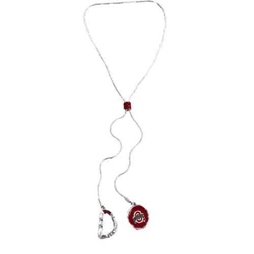 Ohio State Long Adustable Slide Necklace.  36"