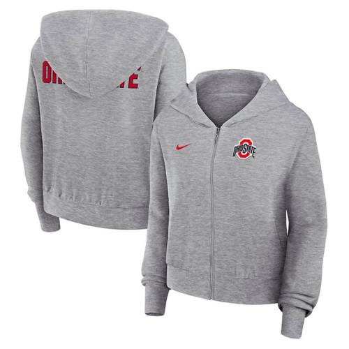 Ohio State Nike Gray Women's Full Zip Light Hip Length.