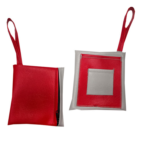 Red/Gray Wristlet.