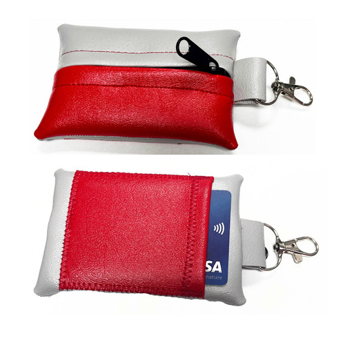 Red/Gray Zip Pouch.