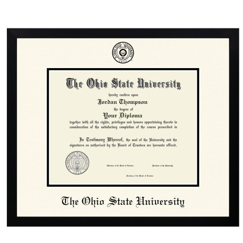 Ohio State Black/White Icon Diploma Frame.